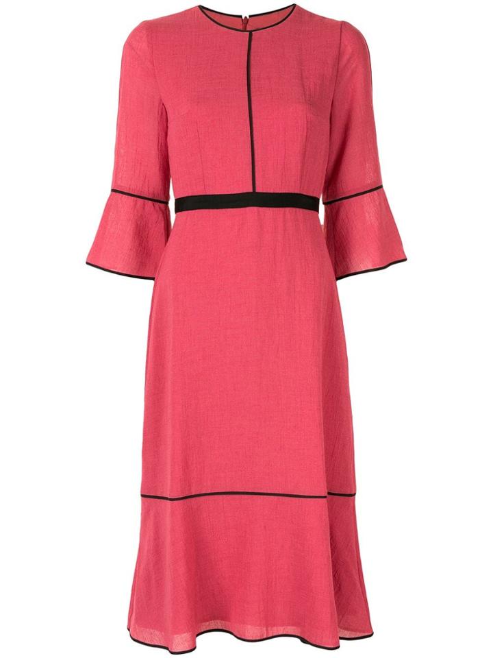 Cefinn Lined Detail Textured Dress - Pink