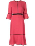 Cefinn Lined Detail Textured Dress - Pink