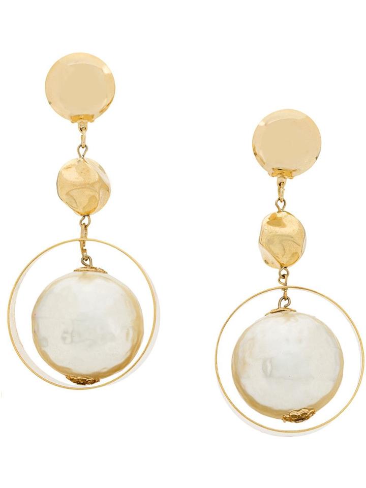 Susan Caplan Vintage 1980's Statement Earrings - Gold