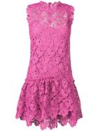 Ermanno Scervino Floral Lace Ruffled Dress - Pink
