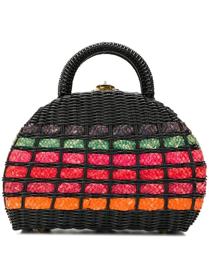 Katheleys Pre-owned 1960's Italian Basket Bag - Black