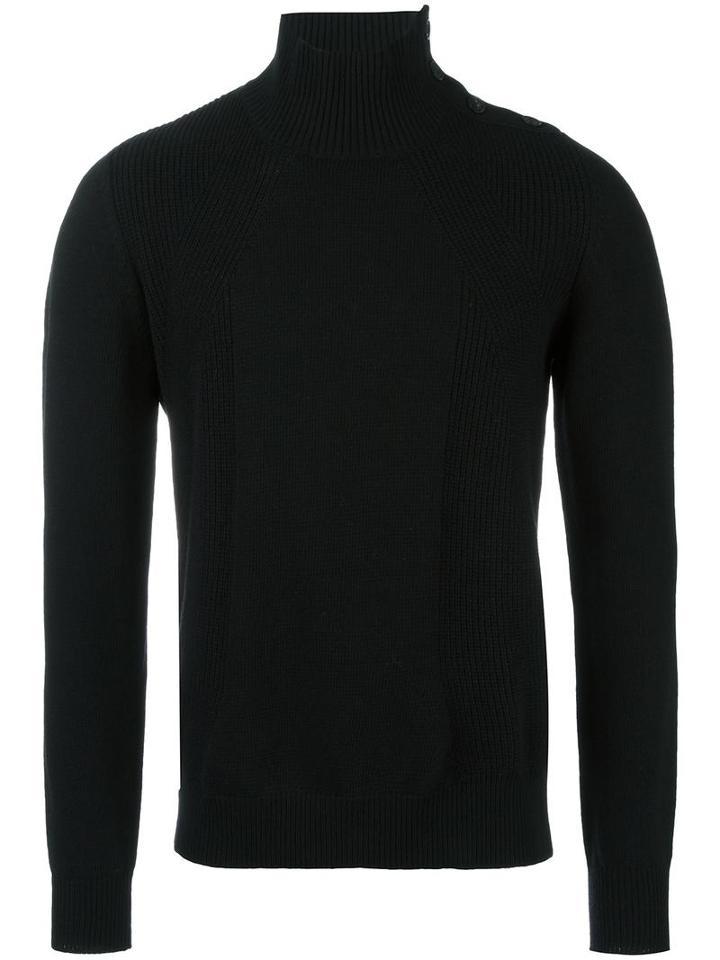 Paolo Pecora Turtleneck Jumper, Men's, Size: Small, Black, Virgin Wool/polyamide