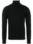 Paolo Pecora Turtleneck Jumper, Men's, Size: Small, Black, Virgin Wool/polyamide