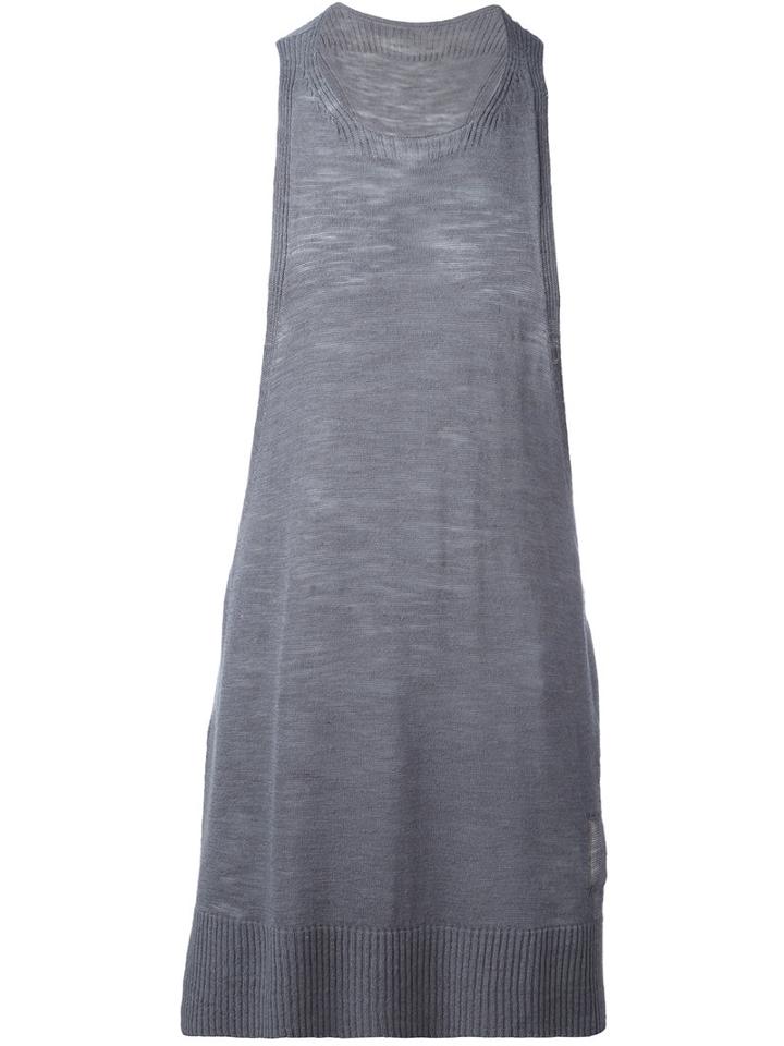 Onebyme Racer Back Tank Top, Men's, Size: 4, Grey, Linen/flax/viscose