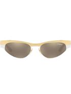 Vogue Eyewear Low Frame Sunglasses - Gold