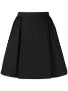 Red Valentino Mini A-line Skirt, Women's, Size: 40, Black, Cotton/spandex/elastane/acetate/polyester
