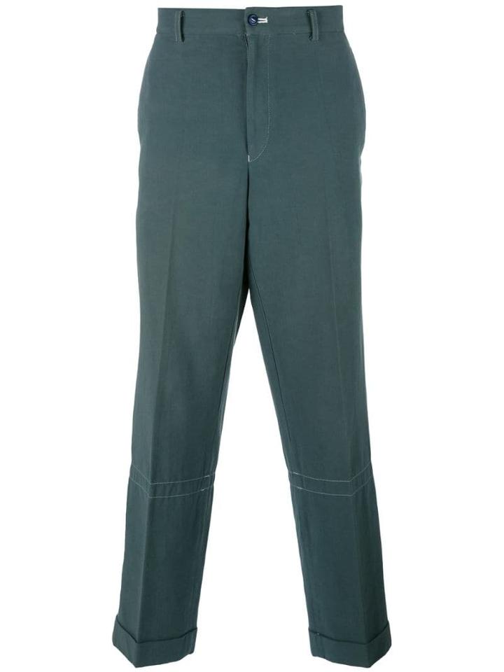 Comme Des Garçons Pre-owned Loose-fit Tapered Trousers - Grey