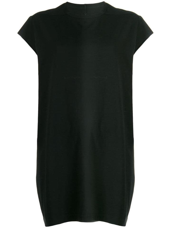 Rick Owens Short Sleeve Long T-shirt - Black