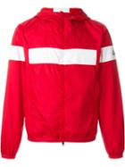 Moncler Hooded Wind Breaker Jacket, Men's, Size: Ii, Red, Polyamide