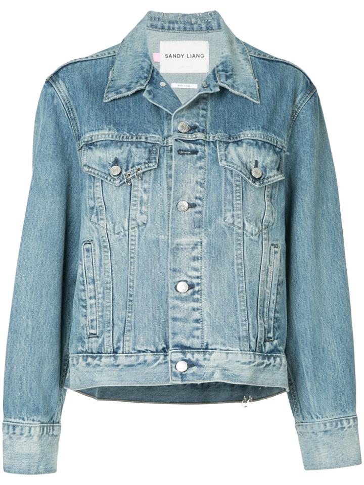 Sandy Liang Wells Denim Jacket - Blue