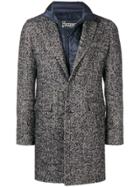 Herno Layered Single-breasted Coat - Blue