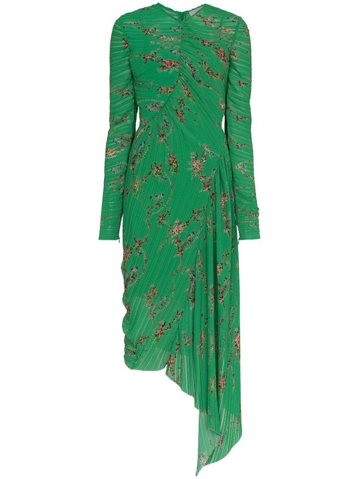 Preen By Thornton Bregazzi Teresa Micro Pleat Floral Print Dress -