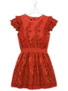 Little Remix Embroidered Dress, Girl's, Size: 16 Yrs, Yellow/orange