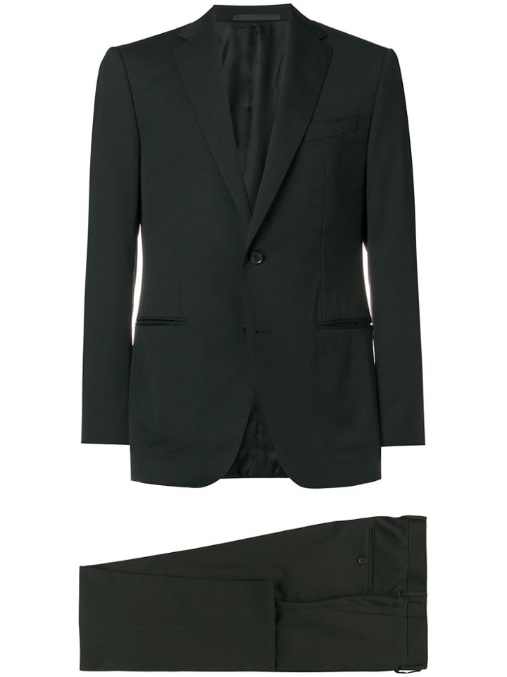 Caruso Classic Fitted Suit - Black