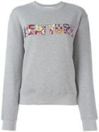 Msgm New York Sweatshirt, Size: Xs, Grey, Viscose/cotton