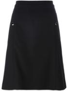 Vanessa Seward Classic A-line Skirt, Women's, Size: 36, Black, Virgin Wool
