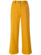 Erika Cavallini Cuffed Culottes - Yellow & Orange