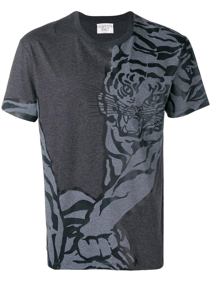 Valentino Tiger Print T-shirt - Grey