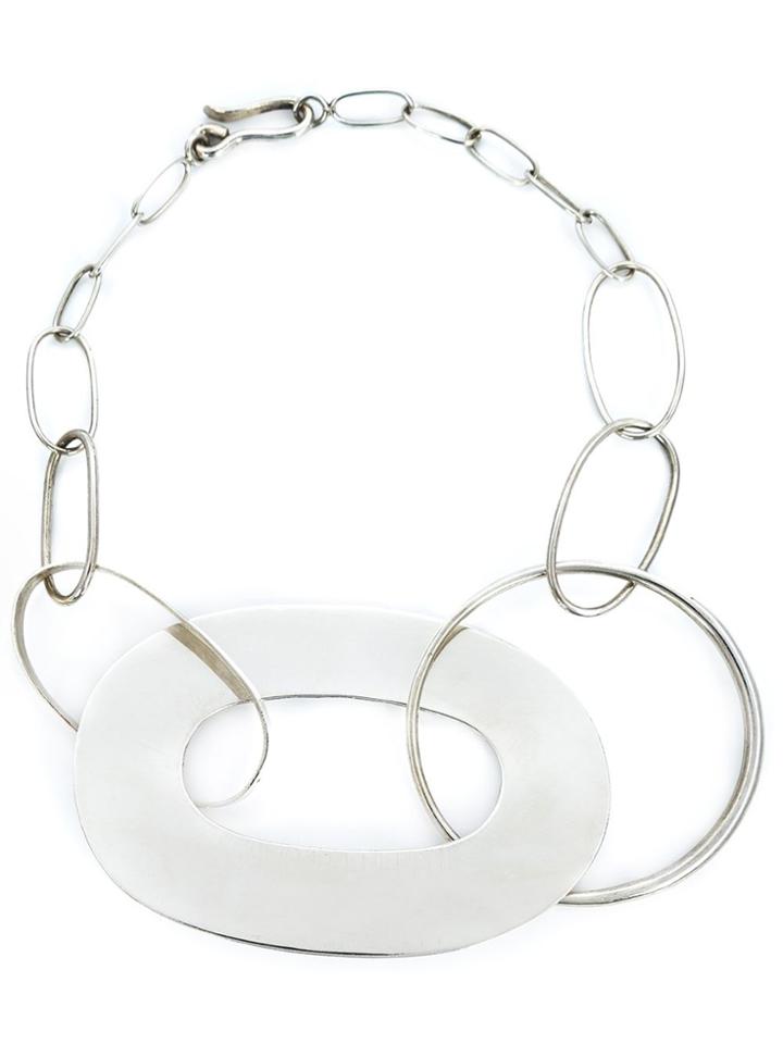 Taher Chemirik Interlocking Hoop Necklace - Metallic
