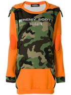 Jeremy Scott Camouflage Hooded Dress - Yellow & Orange