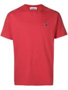 Stone Island Logo Embroidered Crew Neck T-shirt