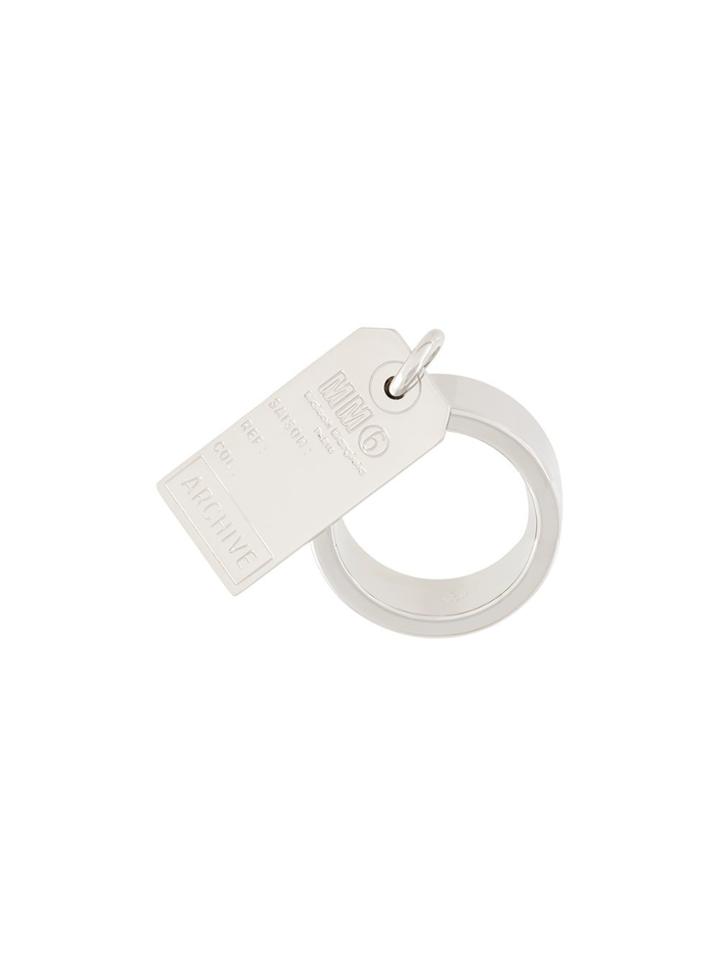 Mm6 Maison Margiela Plate Ring - Metallic
