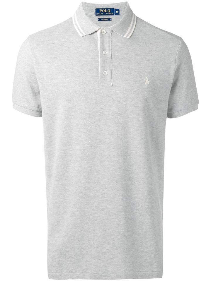 Polo Ralph Lauren Embroidered Logo Polo Shirt, Men's, Size: Large, Grey, Cotton