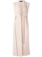 Calvin Klein Collection Long Waistcoat, Women's, Size: 38, Pink/purple, Spandex/elastane/acetate/viscose