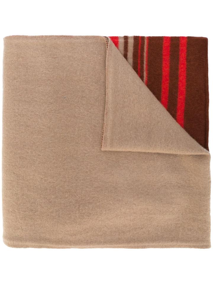 Drumohr Striped Knit Scarf - Neutrals