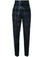 Martin Grant Houndstooth Cigarette Trousers - Black