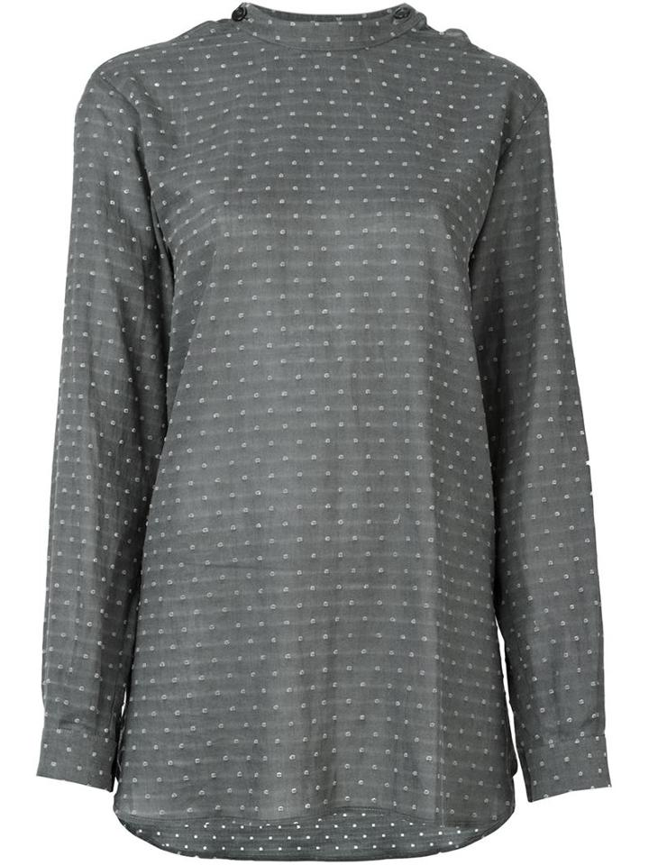 Heikki Salonen Army Shirt With Split Back, Women's, Size: M, Grey, Cotton