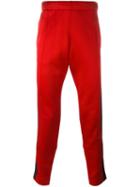 Burberry London Side Stripe Track Pants, Men's, Size: Medium, Red, Viscose/polyamide/spandex/elastane