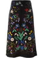 Valentino Appliqué Flower Skirt