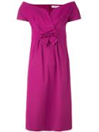 Christian Dior Vintage Bow Detail Short Dress - Pink & Purple