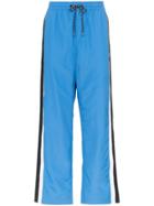 Burberry Drawstring Striped Sweatpants - Blue