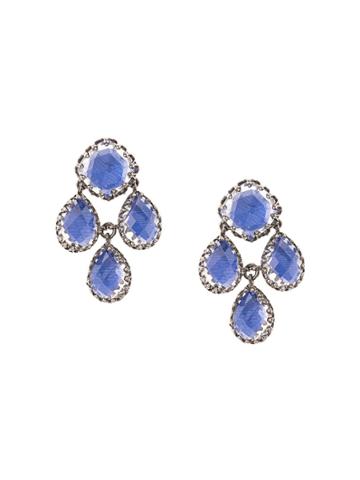 Larkspur & Hawk Antoinette Girandole Cobalt Earrings - Blue
