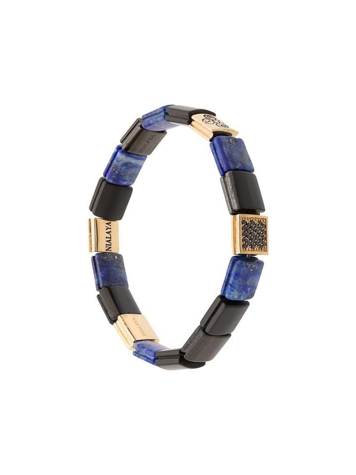 Nialaya Jewelry Dorje, Cz, Lapis Lazuli, Onyx And Tiger Eye Flat