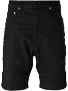 Neil Barrett Denim Shorts, Men's, Size: 31, Black, Elastodiene/polyamide/cotton