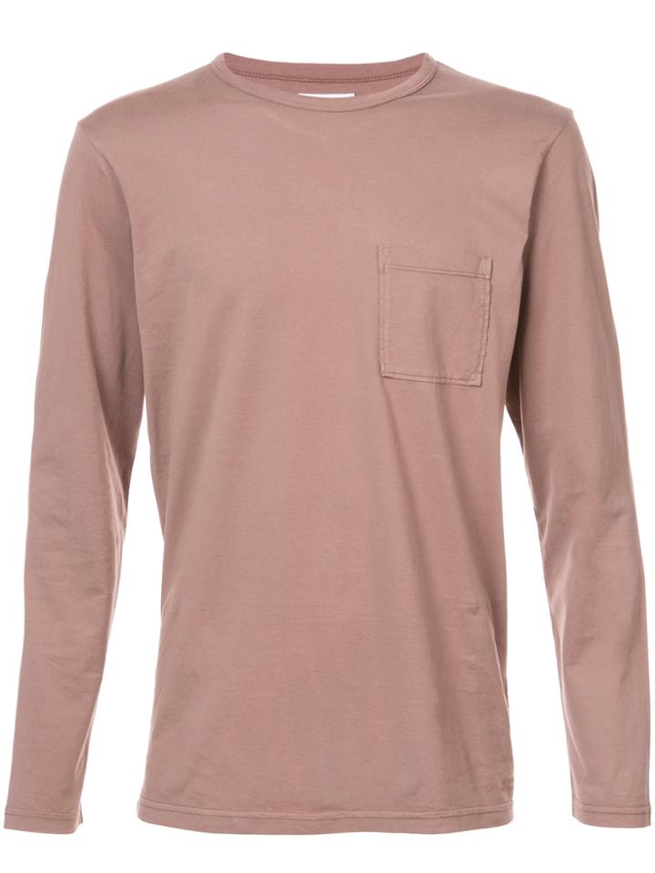 Saturdays Nyc Longsleeved Chest Pocket T-shirt - Nude & Neutrals