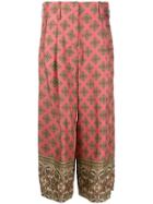 Etro Cropped Printed Trousers - Pink