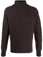 Ermenegildo Zegna Checked Cashmere Jumper - Brown