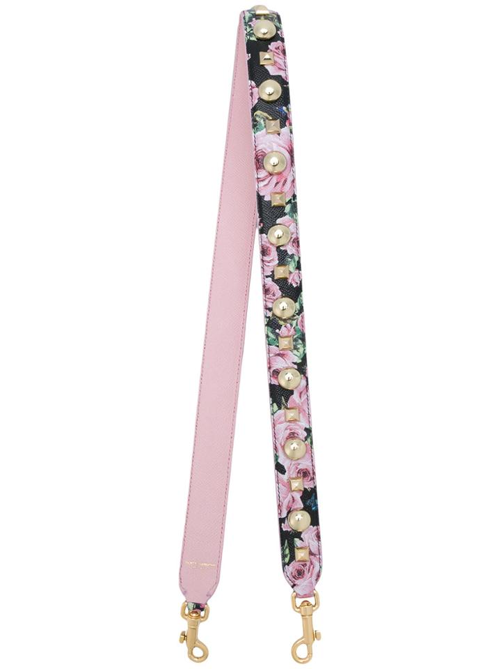 Dolce & Gabbana Rose Studded Bag Strap - Pink & Purple