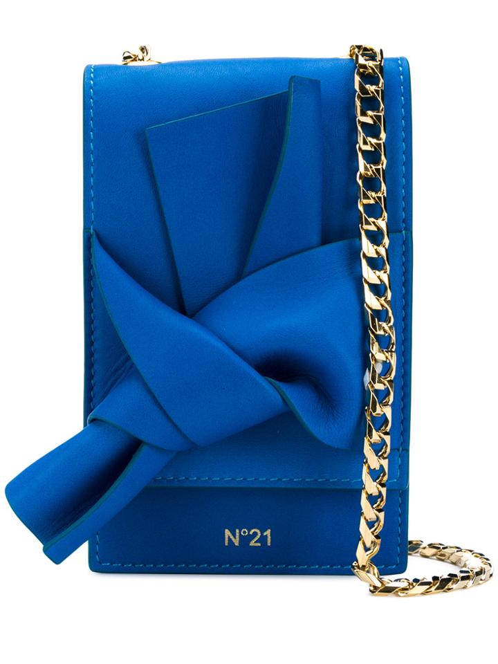 No21 Knot Front Cross Body Bag - Blue
