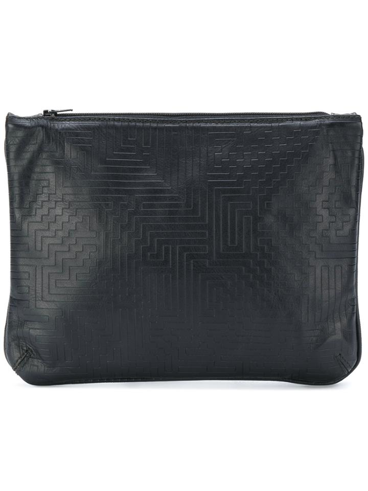 Missoni Vintage Geometric Embossed Clutch - Black