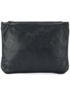 Missoni Vintage Geometric Embossed Clutch - Black
