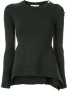 Sonia Rykiel Buttoned Asymmetric Jumper - Green