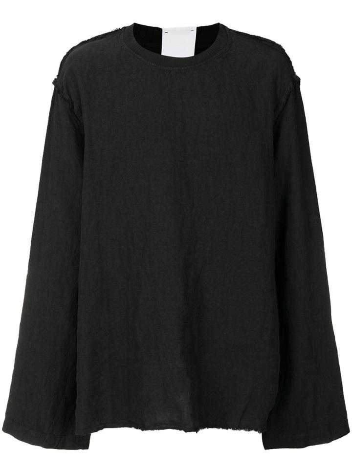 Lost & Found Rooms Oversized Crew Neck Sweatshirt - Black