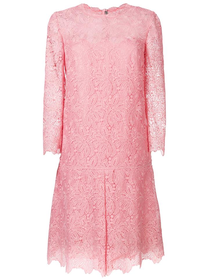 Ermanno Scervino A-line Lace Dress - Pink & Purple