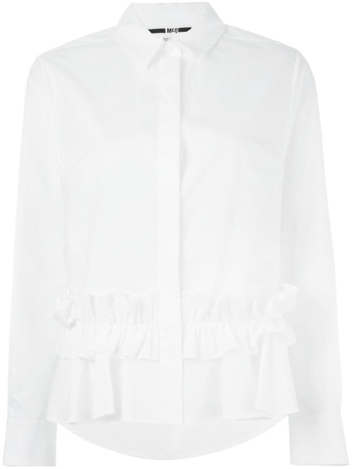 Mcq Alexander Mcqueen Peplum Ruffle Hem Shirt