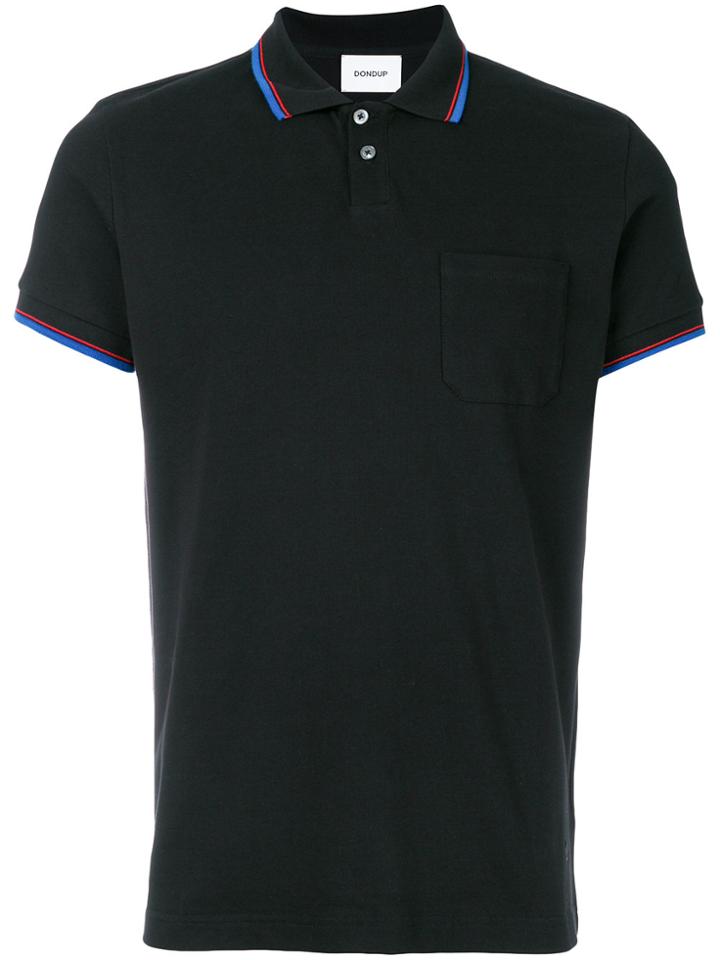 Dondup Collar Tip Polo Shirt - Black